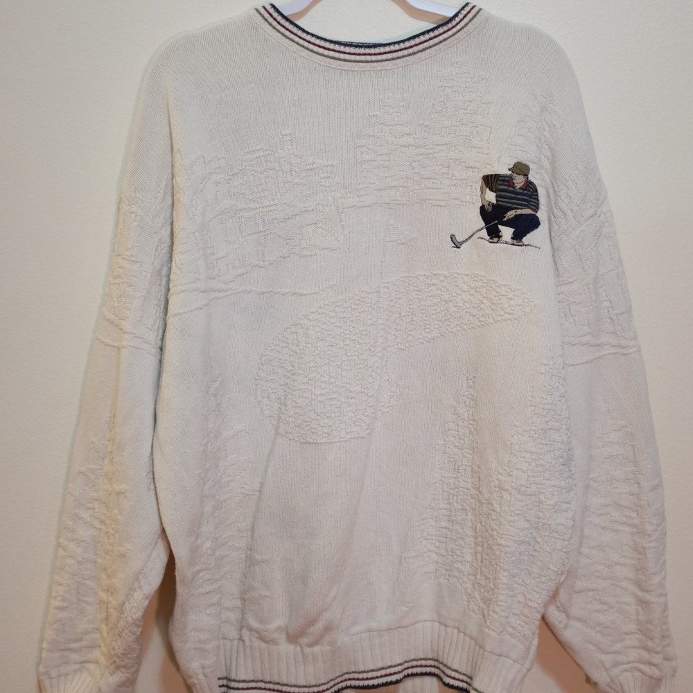 Vintage Golf Crew Neck Sweater
